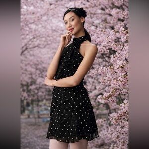 Anthropologie NWT Maeve Halter Rosette
Mini Dress size S.